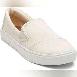 Toms LUCA Cream Slip-On Canvas Sneakers Sz 7